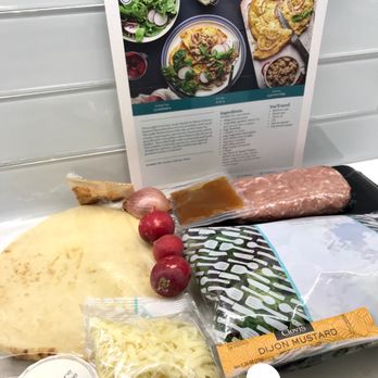 Goodfood - Ground pork Flammkuchen (Flammekueche, or tarte flambée) with baby greens salad in mustard vinaigrette - Do-It-Yourself Food Near Me