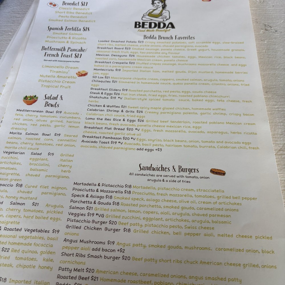 Bedda - Menu - Breakfast & Brunch Near Me - San Diego, California Bedda - Menu - Breakfast & Brunch Near Me - San Diego, California