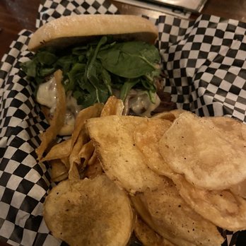 Brunson's Pub - Braised beef sandwich - a little messy but lots of good things inside - Burgers Near Me - Saint Paul, Minnesota Brunson's Pub - Braised beef sandwich - a little messy but lots of good things inside - Burgers Near Me - Saint Paul, Minnesota