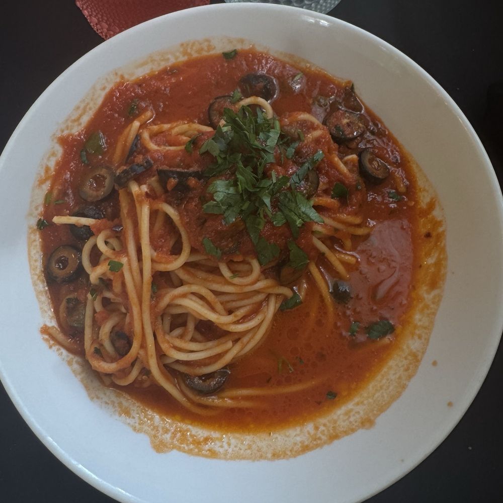 Amore Mio Italian Bistro - Spaghetti marinara sauce, garlic, olives., cappers, extra vergine olive oil, parsley Spaghetti alla puttanesca - Italian Near Me - Placerville, California Amore Mio Italian Bistro - Spaghetti marinara sauce, garlic, olives., cappers, extra vergine olive oil, parsley Spaghetti alla puttanesca - Italian Near Me - Placerville, California