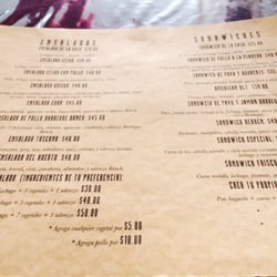 Salad & Sandwich - Menú