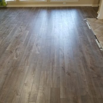 Trademark Floors - Snowy multi width laminate installation - Flooring Near Me - Hurst, Texas