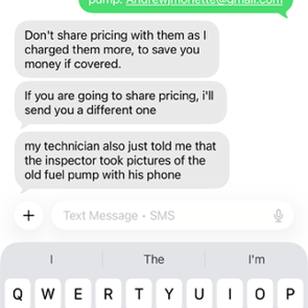 RMF Auto Service - Inflated invoice sent to warranty company. Was told by the GM "This is something we do to cover costs of things, etc." - Auto Repair Near Me - Hudson, Wisconsin