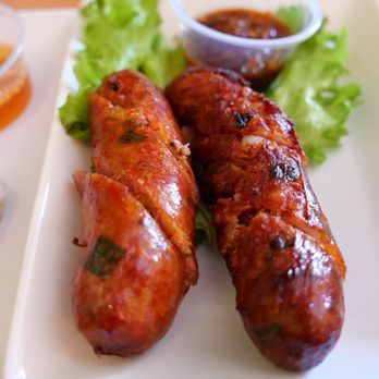 Banh Somtum - Lao sausage - Laotian Near Me - Houston, Texas