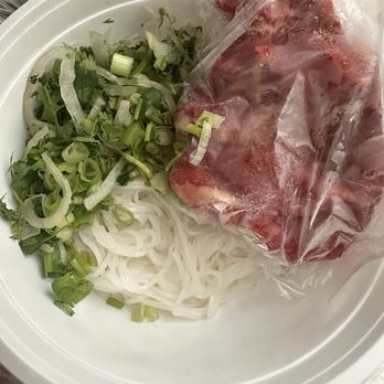 Saigon Hoa Pasteur - Filet mignon pho to go. Not even sure if it's really filet mignon. - Vietnamese Near Me - Lakewood, California