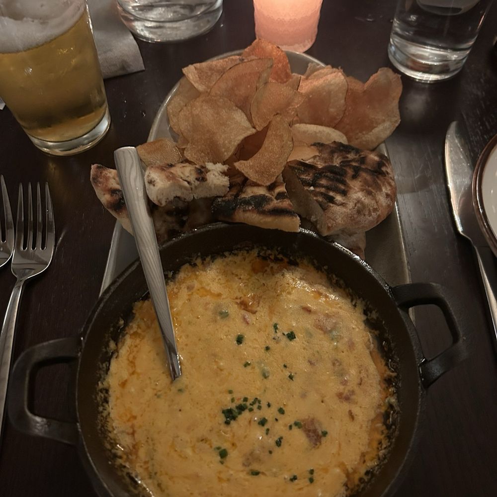 Millstone - Warm pimento cheese -the chips are great but the bread is not - New American Near Me - Lexington, Kentucky Millstone - Warm pimento cheese -the chips are great but the bread is not - New American Near Me - Lexington, Kentucky