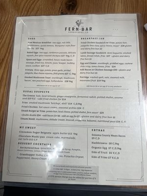 Menu photo 6 Fern Bar Sebastopol, CA Menu photo 6 Fern Bar Sebastopol, CA