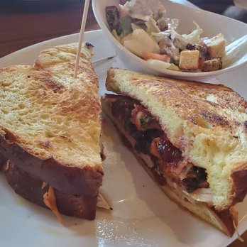 Maggie McFly's - Pilgrim sandwich and side of tossed salad - New American Near Me - Brookfield, Connecticut Maggie McFly's - Pilgrim sandwich and side of tossed salad - New American Near Me - Brookfield, Connecticut