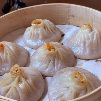 Bloom & Vine - Crab Roe Soup Dumplings XLB (6pcs)/(6) - Asian Fusion Near Me - Mountain View, California