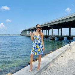 Bellissima Bacchus - Lemons and Blue Dress