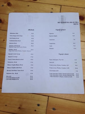 Menu photo 1 Do widzenia do jutra Warsaw, MZ