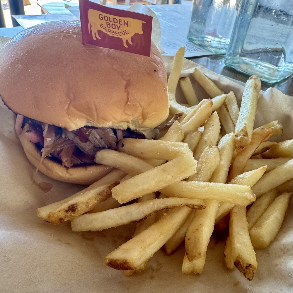 Golden Boy Barbecue - The Pig and The Bull Sandwich - Barbeque Near Me - Elmhurst, Illinois