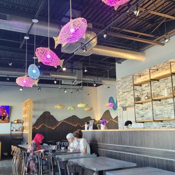 Thai Noodle Wave - Cute interior with lighting that changes colors - Thai Near Me - Carrollton, Texas Thai Noodle Wave - Cute interior with lighting that changes colors - Thai Near Me - Carrollton, Texas