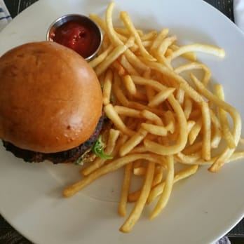 Tiny Boxwoods - Buffalo burger, do not get Bleu cheese unless you love it. - New American Near Me - Houston, Texas