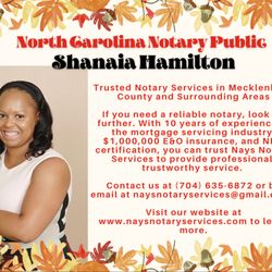 Nay’s Notary Services & More - Nays Notary Services and More LLC
Mobile Notary Services
Experienced and Reliable Notary Services