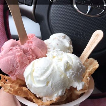 Sirena Gelato - Large 4 scoops. Thai coconut, stracciatella, strawberry, and pineapple!! - Ice Cream & Frozen Yogurt Near Me - Bellingham, Washington Sirena Gelato - Large 4 scoops. Thai coconut, stracciatella, strawberry, and pineapple!! - Ice Cream & Frozen Yogurt Near Me - Bellingham, Washington