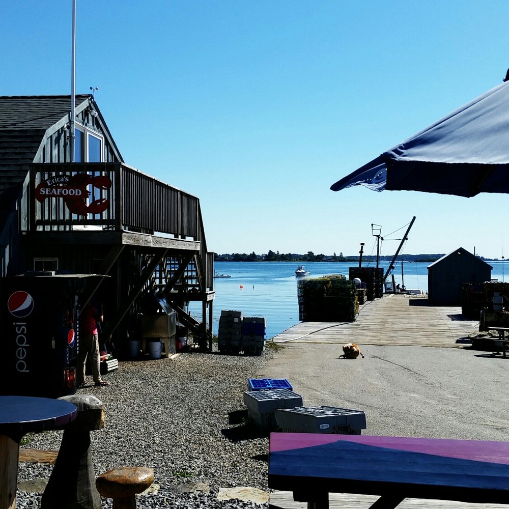 Erica's Seafood - The view from a table. - Seafood Near Me - Harpswell, Maine Erica's Seafood - The view from a table. - Seafood Near Me - Harpswell, Maine
