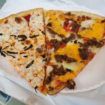 Santoni's Pizzeria and Restaurant - Margherita slice and Big Mac Slice - Italian Near Me - Ridgewood, New Jersey Santoni's Pizzeria and Restaurant - Margherita slice and Big Mac Slice - Italian Near Me - Ridgewood, New Jersey