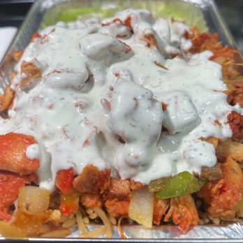 Zaiqa Halal - Chicken Saucy Platter - Halal Near Me - Selden, New York