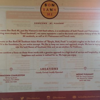 Bon Banh Mi - Asian Fusion Near Me - Mount Pleasant, South Carolina Bon Banh Mi - Asian Fusion Near Me - Mount Pleasant, South Carolina