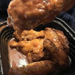 Little Caesars Pizza - It looks like dripping sauce but it isn't dripping, it's like a slime like glob.