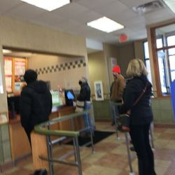 Wendy's - We customers were joking around, but were polite to the hard-working server