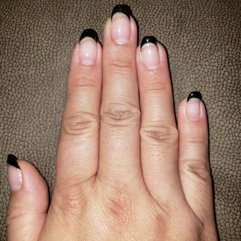Holly Nails & Spa - What I got. The middle finger is very uneven but she was so mad when I asked her to fix my pointer finger - Nail Salons Near Me - Riverside, California