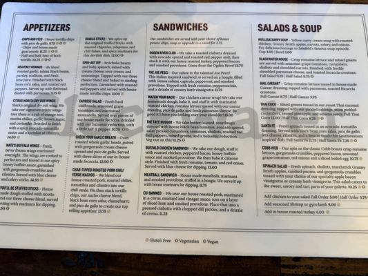 Menu photo 1 Slackwater Herriman, UT