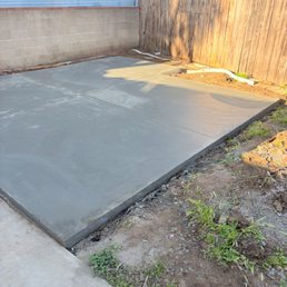 Right side concrete slab