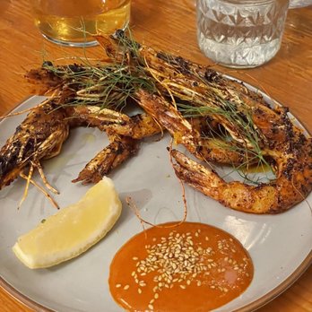 Crudo e Nudo - Prawns a la plancha - Seafood Near Me - Santa Monica, California