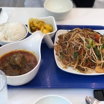 Singapore Hawker - R5. Kari Lembu on Steamed Rice and F2. Mee Goreng - Singaporean Near Me - Coquitlam, British Columbia