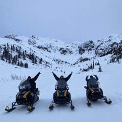 Blackcomb Snowmobiles - My sister and I  Photo taken my Ryan( guide)