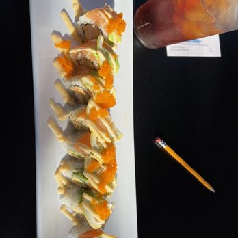 Hon Sushi - Cherry blossom roll on the AYCE menu. Refreshing with the lemon - Sushi Bars Near Me - Corona, California