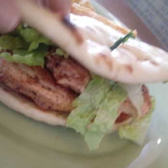 Showmars - Matthews - Inside of California chicken wrap. - American Near Me - Matthews, North Carolina Showmars - Matthews - Inside of California chicken wrap. - American Near Me - Matthews, North Carolina