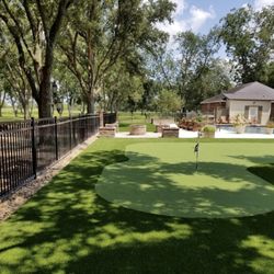 Beau Monde Landscape - Artificial turf with putting green installation by Beau Monde