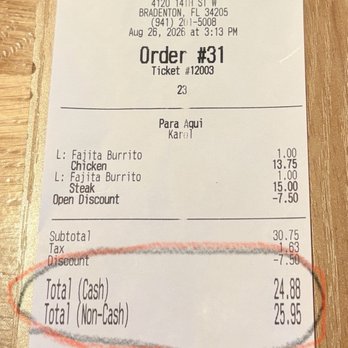 Casa Blanca - Receipt - Cocktail Bars Near Me - Bradenton, Florida