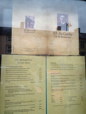 Menu photo 4 PF McCarthys Kenmare, KY