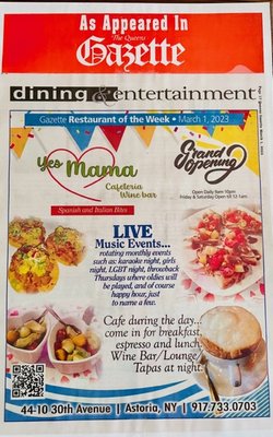 Yes Mama Wine Bar: A Puerto Rican & Spanish Catering Kitchen by null