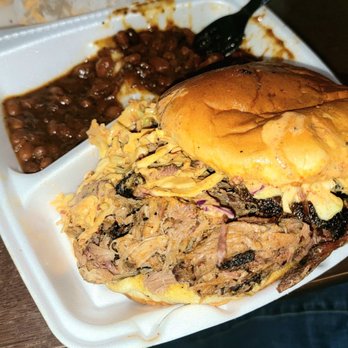 Dave's BBQ - The DLB (pulled pork and brisket) - Barbeque Near Me - Virginia Beach, Virginia