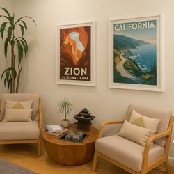 REVIVE Detox and Addiction Treatment - A quiet sitting area at Revive Detox where clients can pause, reflect, read, or enjoy a peaceful moment during the day.