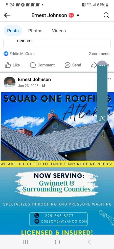 Slide of Squad One Roofing & Pest Control