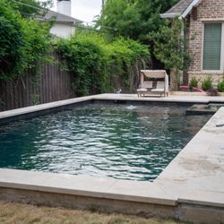 CK Pools - Freshly serviced backyard pool with clean, clear water, maintained by the CK Pools professional pool care team.