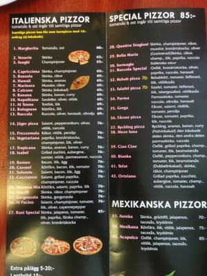 Menu photo 2 Pizzeria Dino Stockholm, AB Menu photo 2 Pizzeria Dino Stockholm, AB
