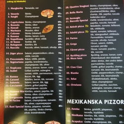 Pizzeria Dino - Meny