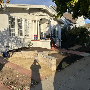 Go Panorama Landscaping - Concrete block wall with stone stair treads and wall caps. Decomposed granite driveway extension and garden paths. - Landscaping Near Me - San Jose, California Go Panorama Landscaping - Concrete block wall with stone stair treads and wall caps. Decomposed granite driveway extension and garden paths. - Landscaping Near Me - San Jose, California