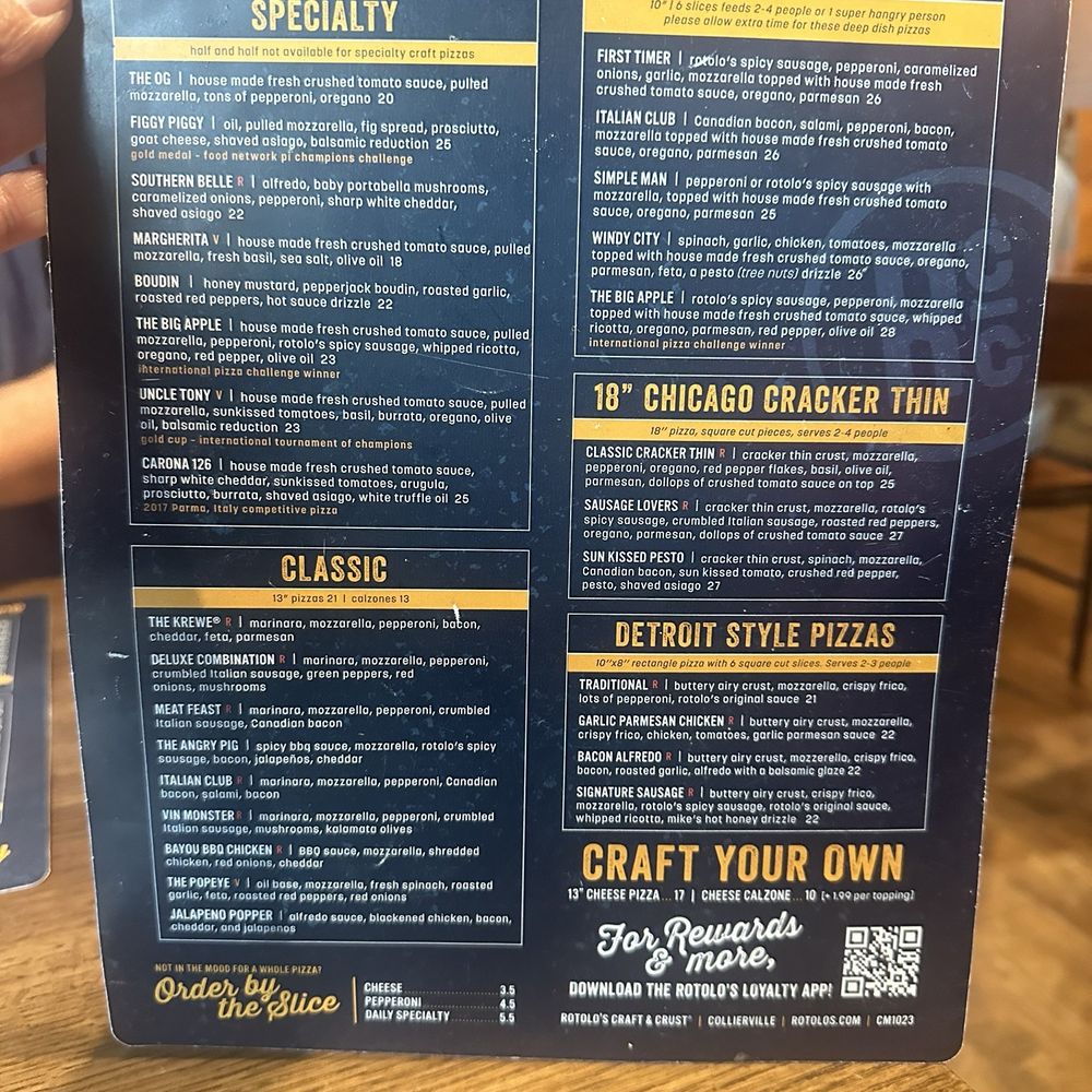 Rotolo's Craft & Crust - Menu 4/27/24 - Pizza Near Me - Collierville, Tennessee Rotolo's Craft & Crust - Menu 4/27/24 - Pizza Near Me - Collierville, Tennessee