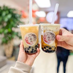 Jasmine Green Milk Tea & Brown Sugar Fresh Milk Jasmine Green Milk Tea & Brown Sugar Fresh Milk