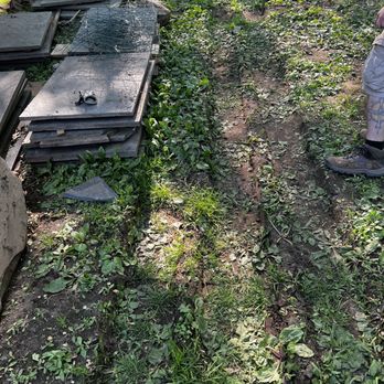 Plain and Fancy Stone Wholesale Supply - Tire lines showing he backed into my slate then pulled up to reposition. - Nurseries & Gardening Near Me - Washington, New Jersey