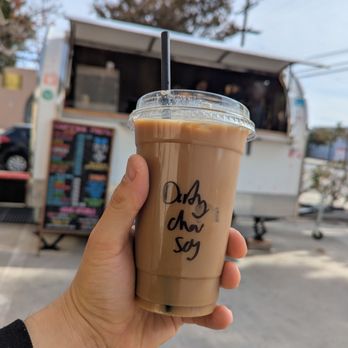 Black Dog Coffee Roasters - Dirty Chai, iced, w/ soy milk - Coffee Roasteries Near Me - Signal Hill, California Black Dog Coffee Roasters - Dirty Chai, iced, w/ soy milk - Coffee Roasteries Near Me - Signal Hill, California