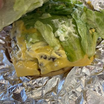 Five Guys - a sandwich with lettuce and cheese - Burgers Near Me - Cookeville, Tennessee Five Guys - a sandwich with lettuce and cheese - Burgers Near Me - Cookeville, Tennessee